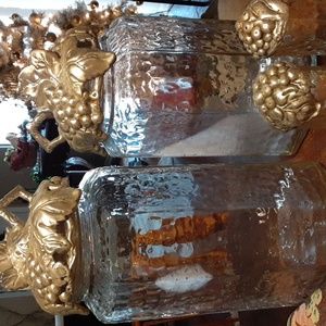 Vintage 2 Arthur Court canisters/ 2 salt & pepper shakers / One spoon holder